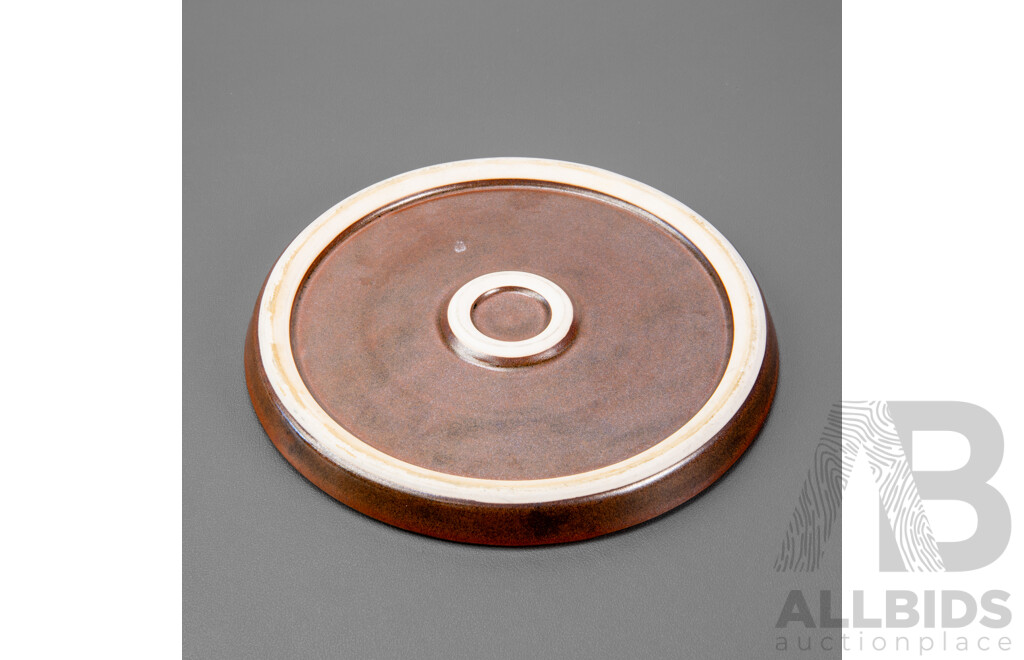 Mid Century Glazed Ceramic Trivet
