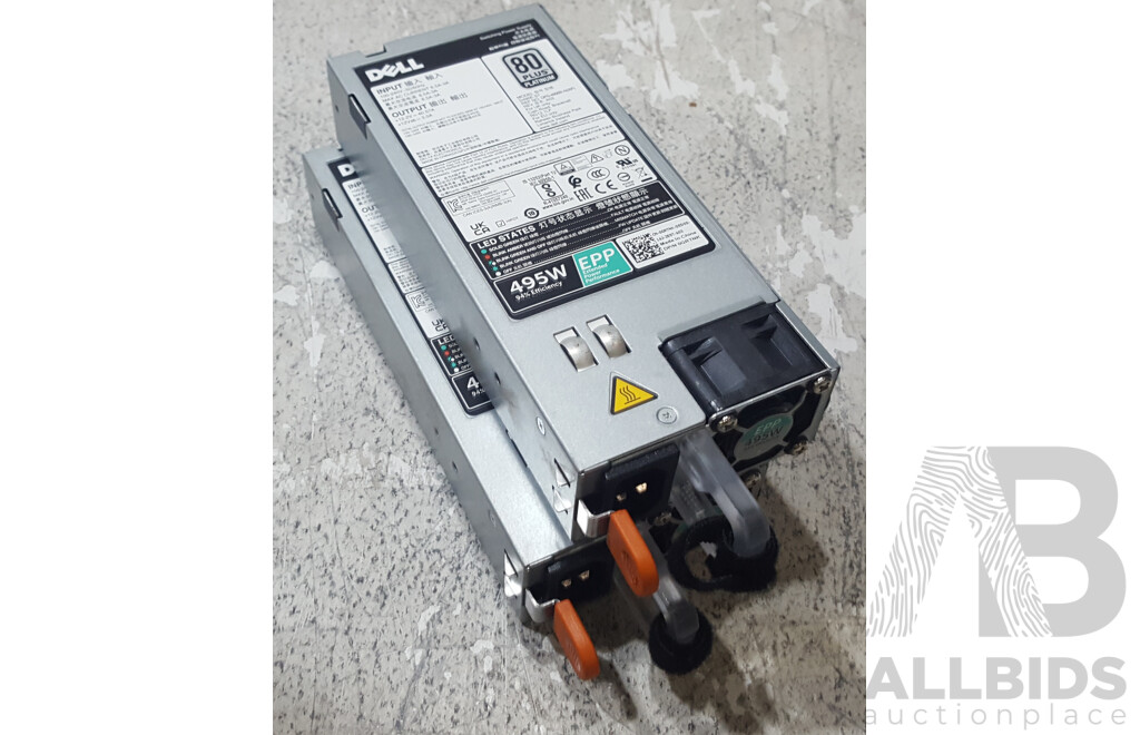 Dell (D495E-S1) 495W 80+ Platinum Power Supply - Lot of Two