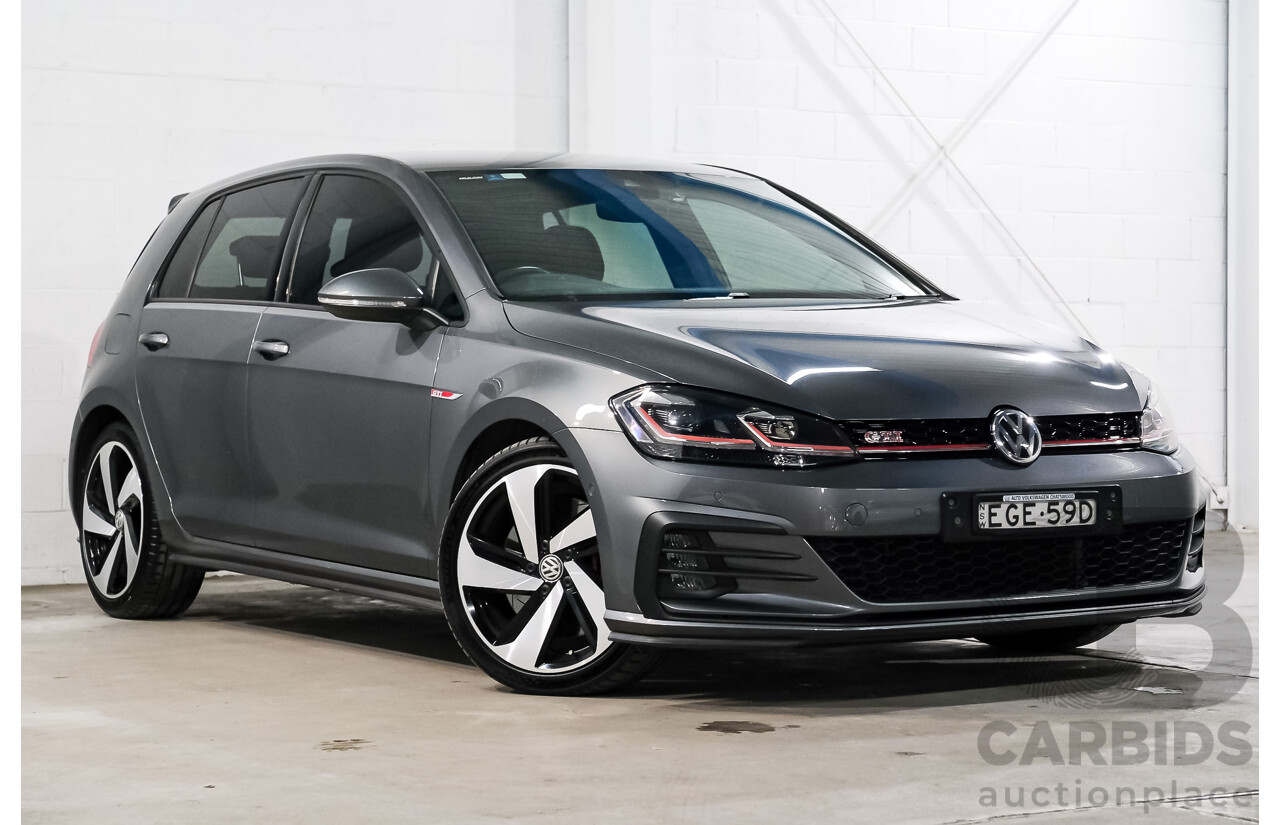 05/2019 Volkswagen Golf GTi (FWD) AU MY19 5D Hatchback Indium Grey Metallic Turbo 2.0L