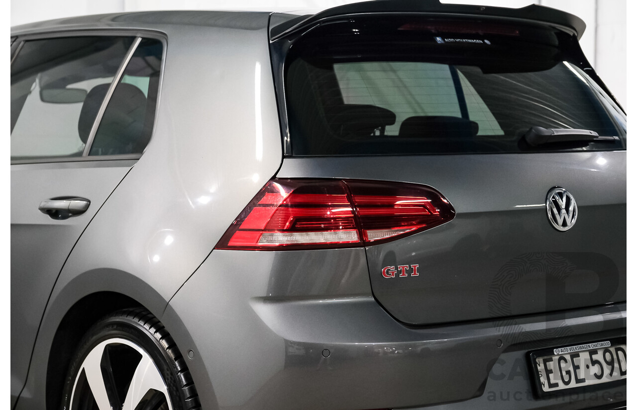 05/2019 Volkswagen Golf GTi (FWD) AU MY19 5D Hatchback Indium Grey Metallic Turbo 2.0L