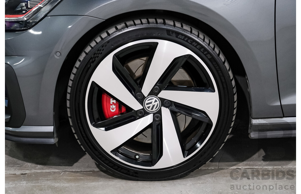 05/2019 Volkswagen Golf GTi (FWD) AU MY19 5D Hatchback Indium Grey Metallic Turbo 2.0L