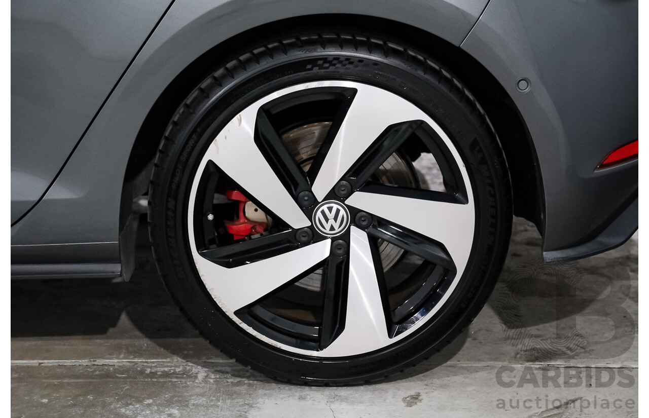 05/2019 Volkswagen Golf GTi (FWD) AU MY19 5D Hatchback Indium Grey Metallic Turbo 2.0L