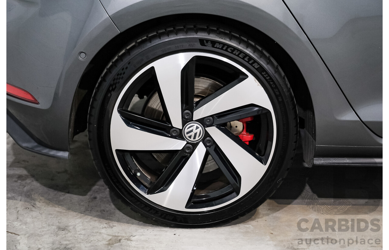 05/2019 Volkswagen Golf GTi (FWD) AU MY19 5D Hatchback Indium Grey Metallic Turbo 2.0L