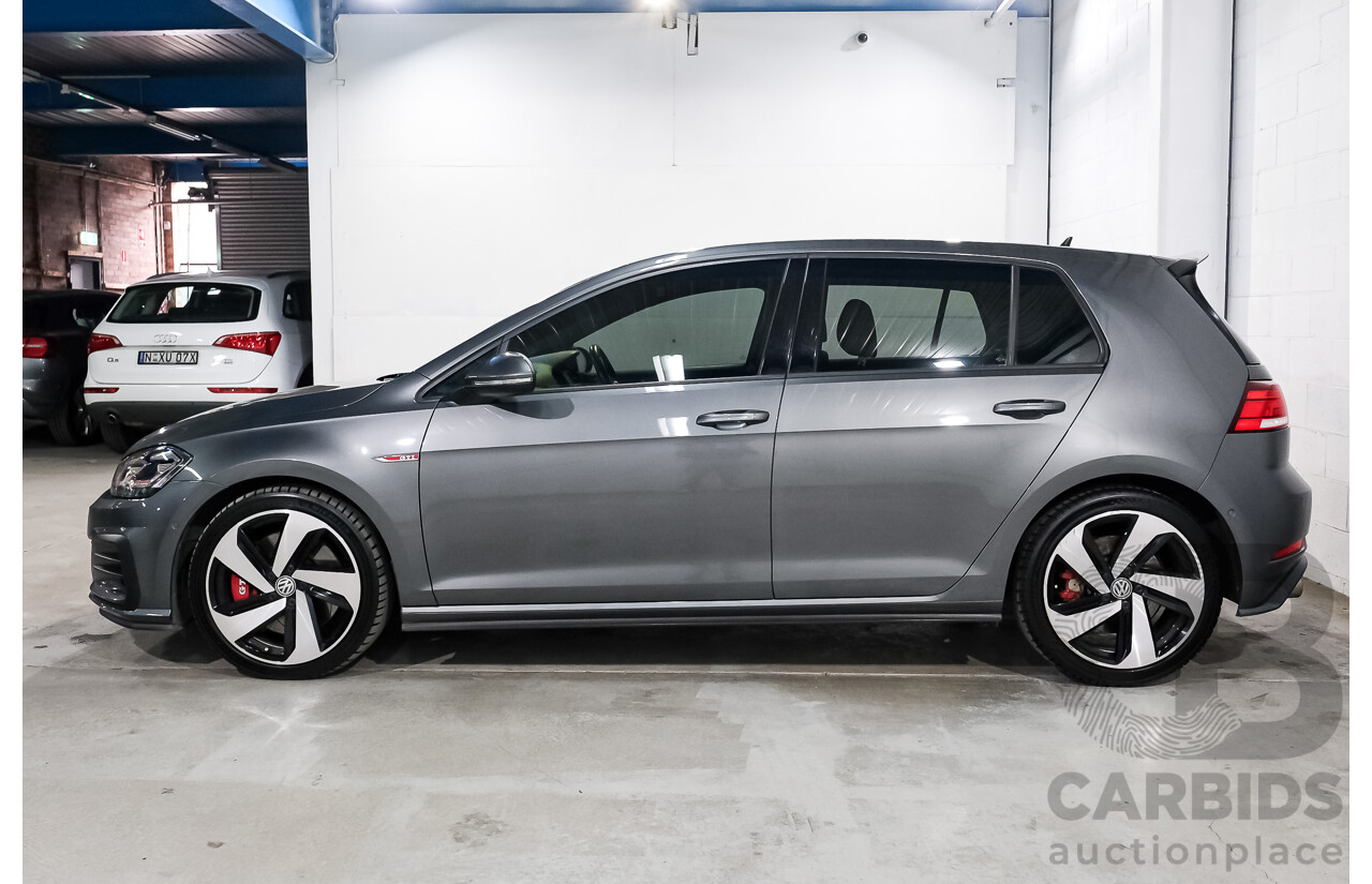 05/2019 Volkswagen Golf GTi (FWD) AU MY19 5D Hatchback Indium Grey Metallic Turbo 2.0L