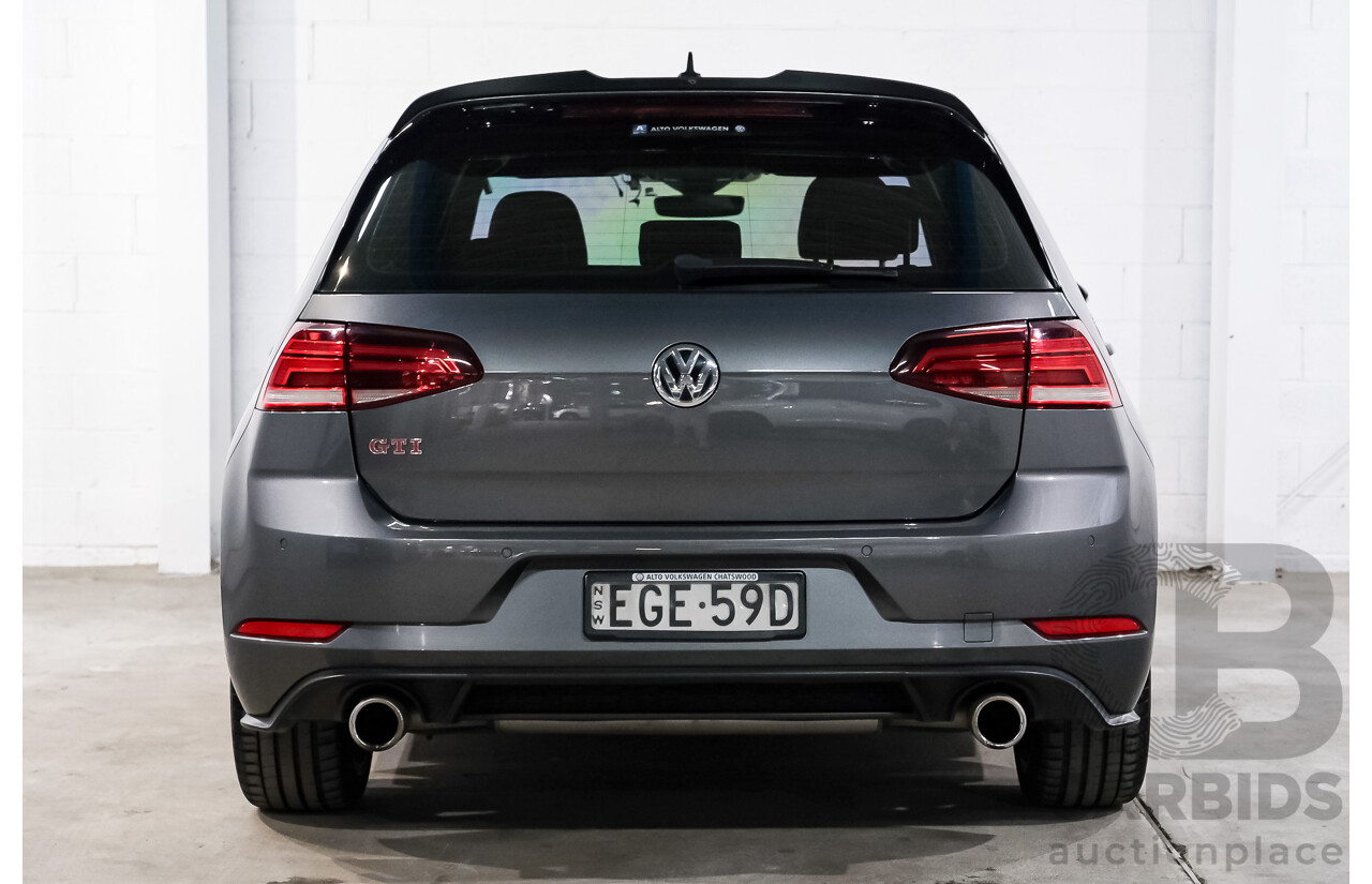 05/2019 Volkswagen Golf GTi (FWD) AU MY19 5D Hatchback Indium Grey Metallic Turbo 2.0L