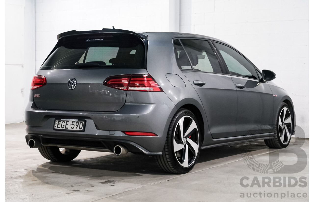 05/2019 Volkswagen Golf GTi (FWD) AU MY19 5D Hatchback Indium Grey Metallic Turbo 2.0L