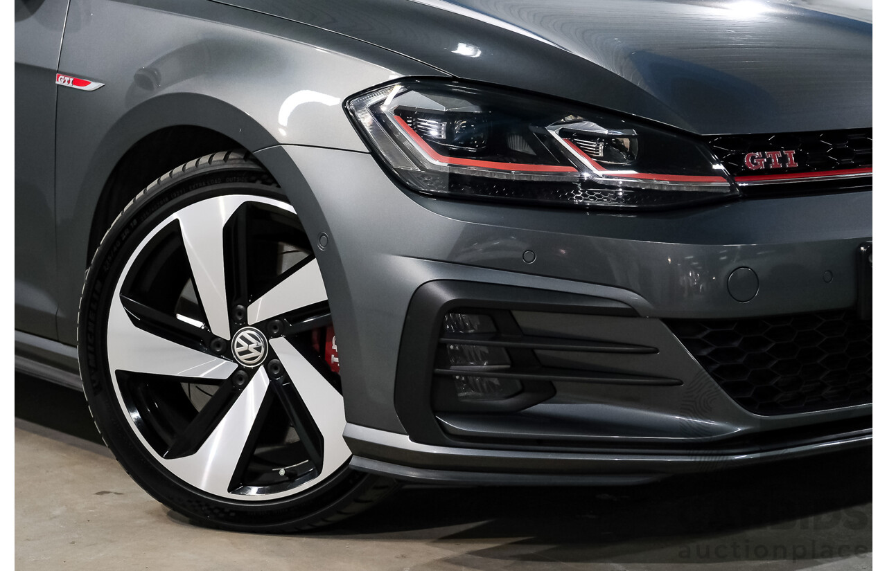05/2019 Volkswagen Golf GTi (FWD) AU MY19 5D Hatchback Indium Grey Metallic Turbo 2.0L