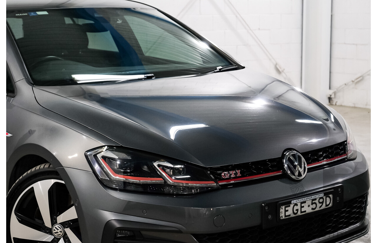 05/2019 Volkswagen Golf GTi (FWD) AU MY19 5D Hatchback Indium Grey Metallic Turbo 2.0L