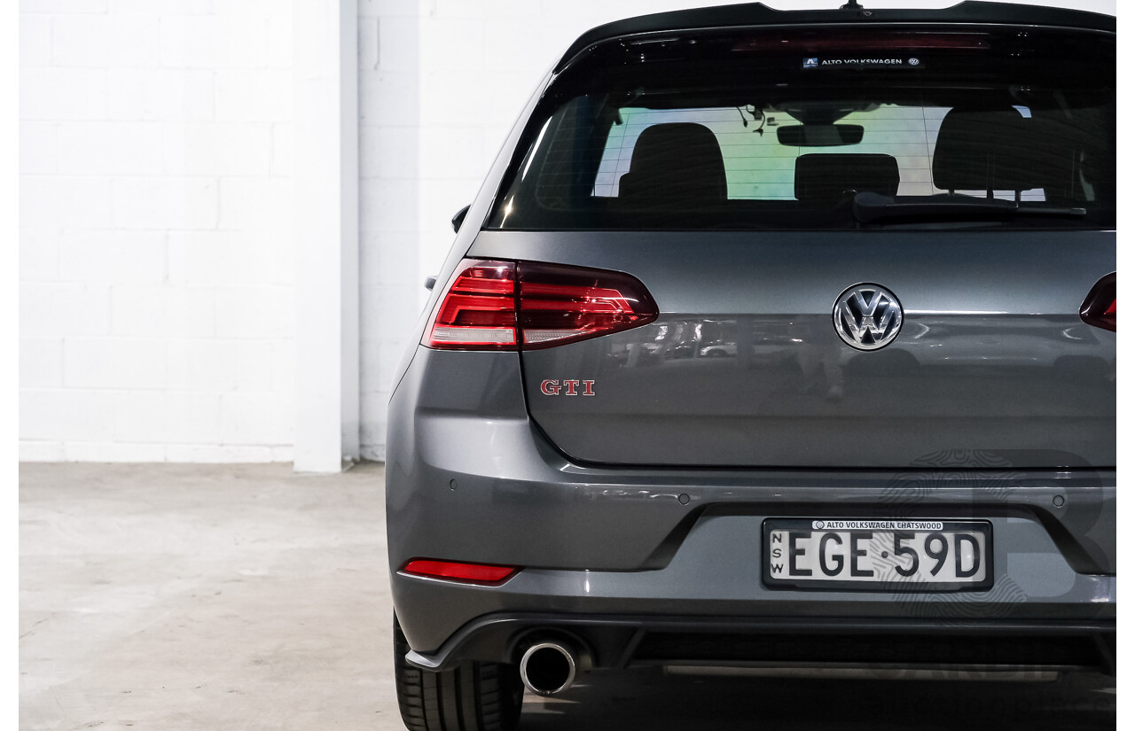 05/2019 Volkswagen Golf GTi (FWD) AU MY19 5D Hatchback Indium Grey Metallic Turbo 2.0L