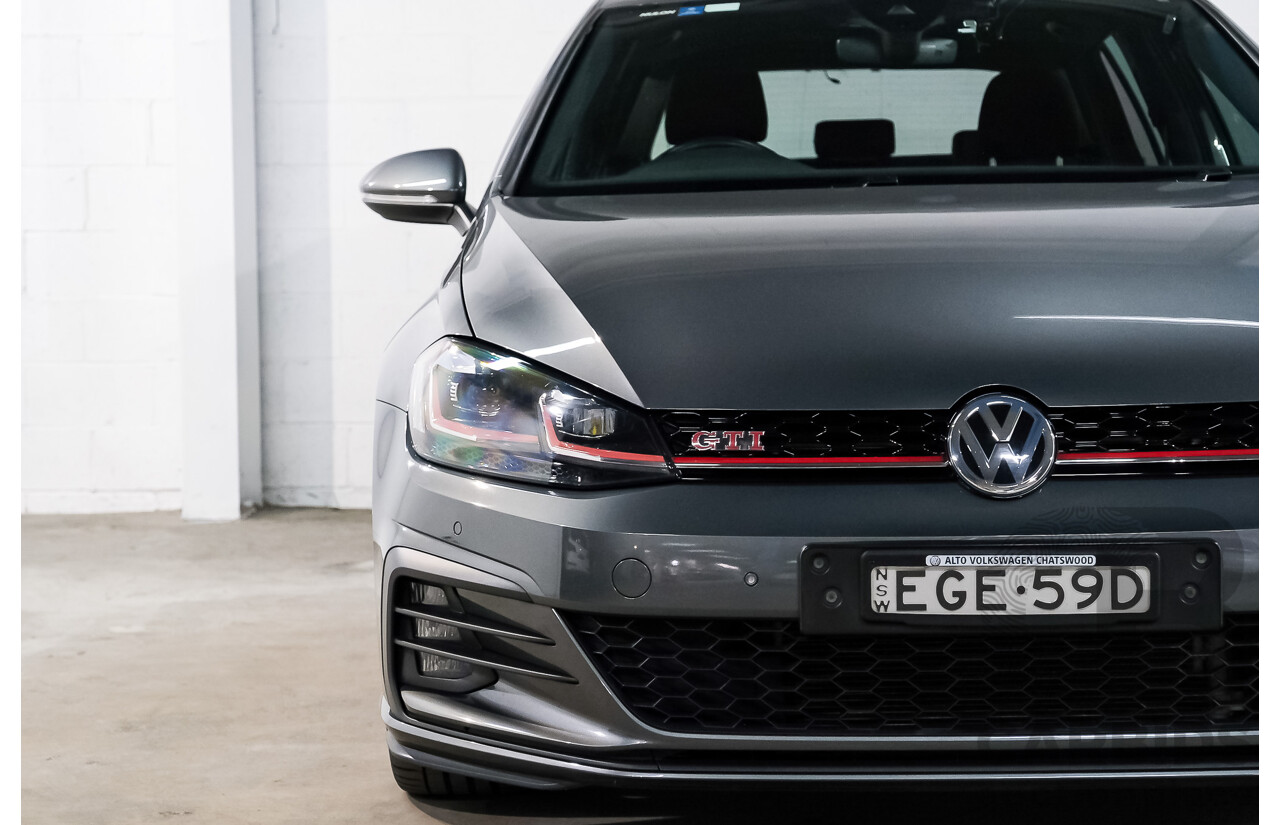 05/2019 Volkswagen Golf GTi (FWD) AU MY19 5D Hatchback Indium Grey Metallic Turbo 2.0L