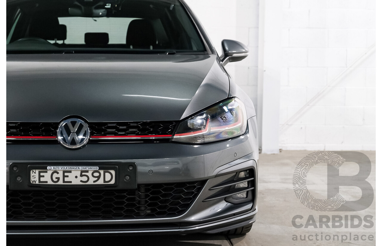 05/2019 Volkswagen Golf GTi (FWD) AU MY19 5D Hatchback Indium Grey Metallic Turbo 2.0L