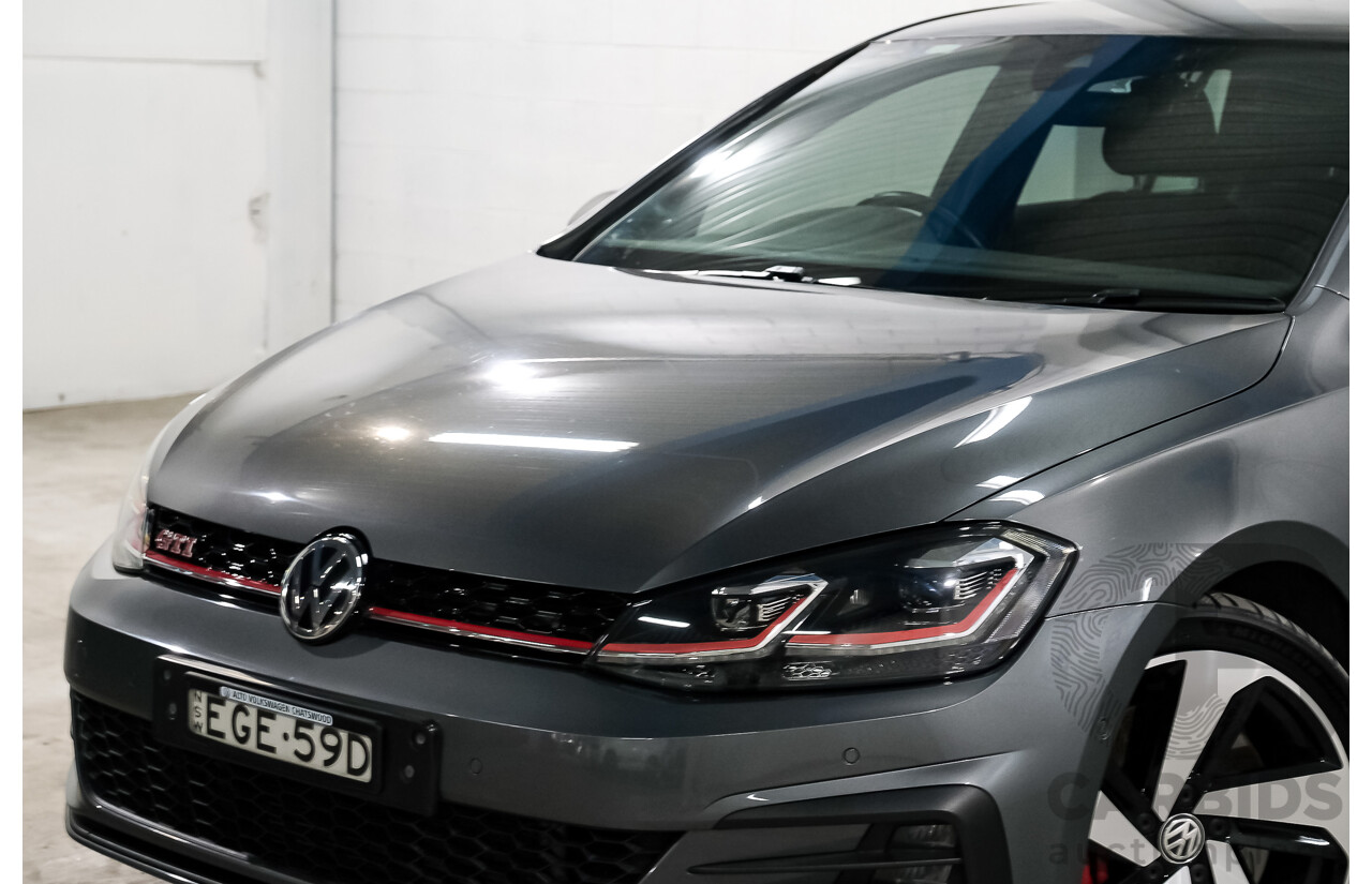 05/2019 Volkswagen Golf GTi (FWD) AU MY19 5D Hatchback Indium Grey Metallic Turbo 2.0L