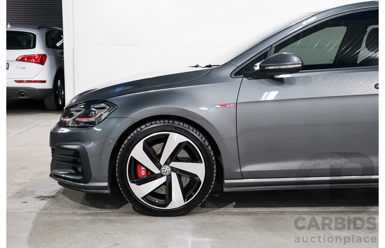 05/2019 Volkswagen Golf GTi (FWD) AU MY19 5D Hatchback Indium Grey Metallic Turbo 2.0L