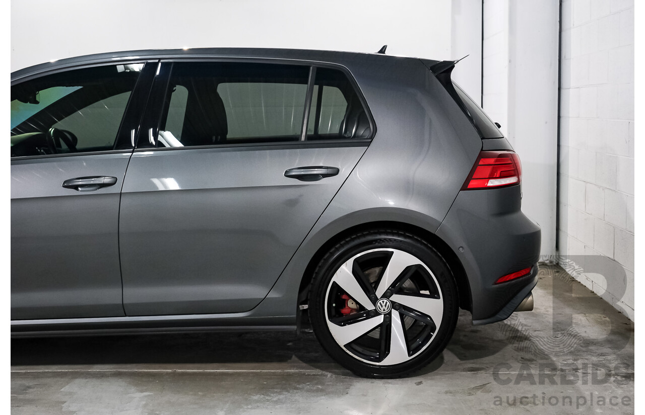 05/2019 Volkswagen Golf GTi (FWD) AU MY19 5D Hatchback Indium Grey Metallic Turbo 2.0L
