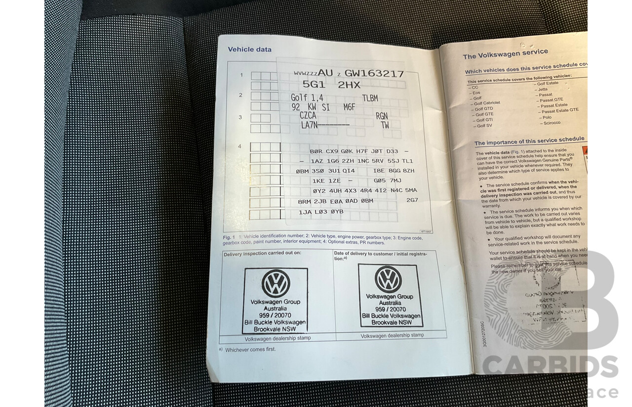 04/2016 Volkswagen Golf 92 TSI FWD AU MY16 5D Hatchback Grey 1.4L