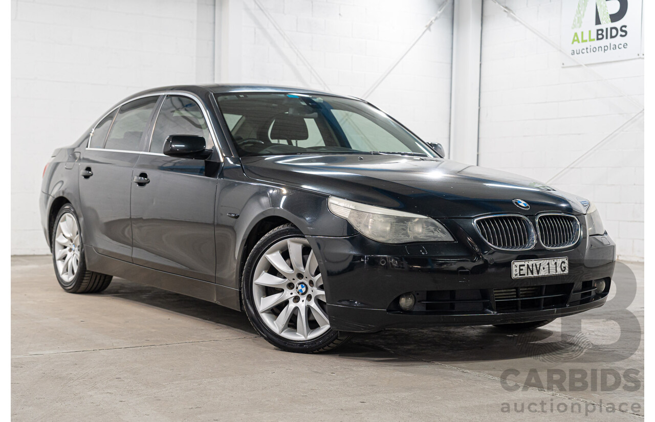 08/2006 BMW 530i E60 MY06 UPGRADE 4d Sedan Black Sapphire Metallic 3.0L