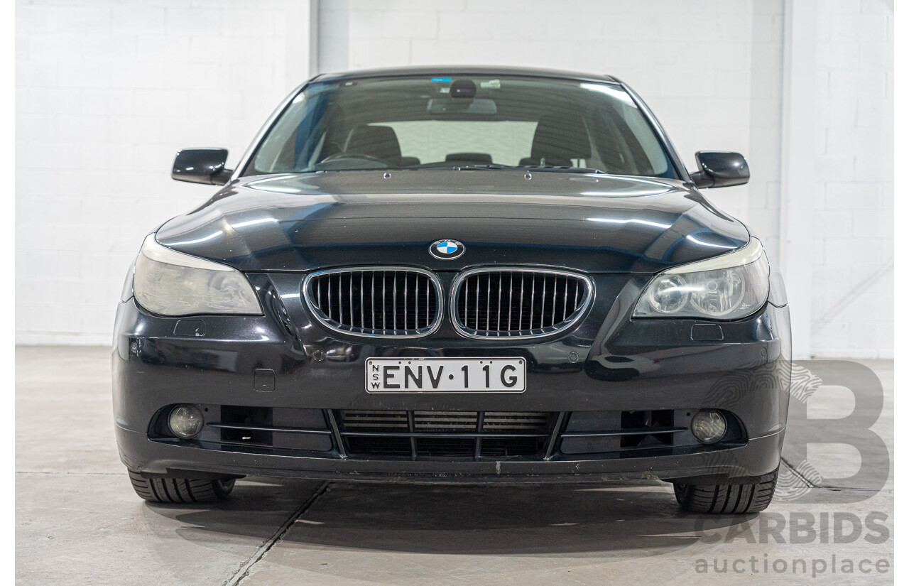 08/2006 BMW 530i E60 MY06 UPGRADE 4d Sedan Black Sapphire Metallic 3.0L
