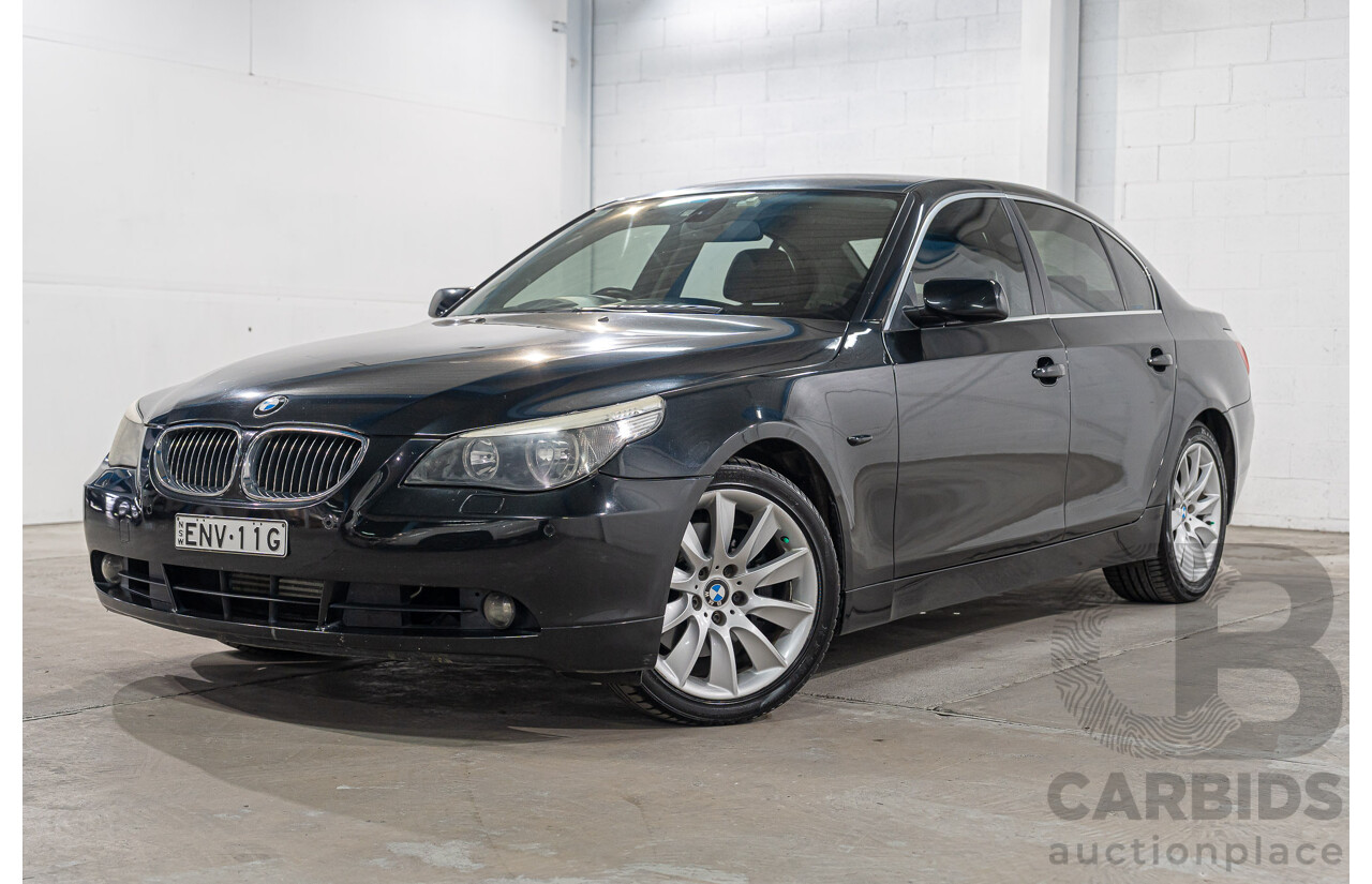 08/2006 BMW 530i E60 MY06 UPGRADE 4d Sedan Black Sapphire Metallic 3.0L