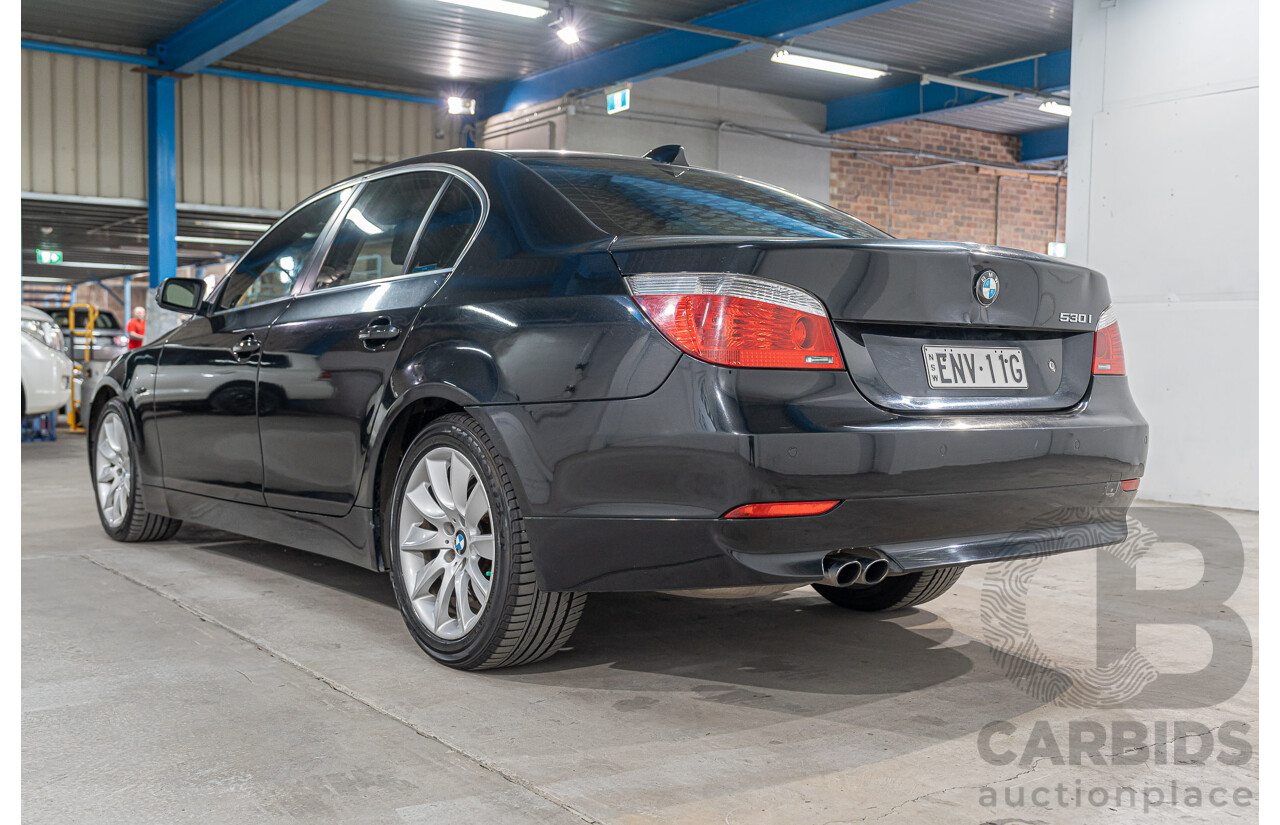 08/2006 BMW 530i E60 MY06 UPGRADE 4d Sedan Black Sapphire Metallic 3.0L
