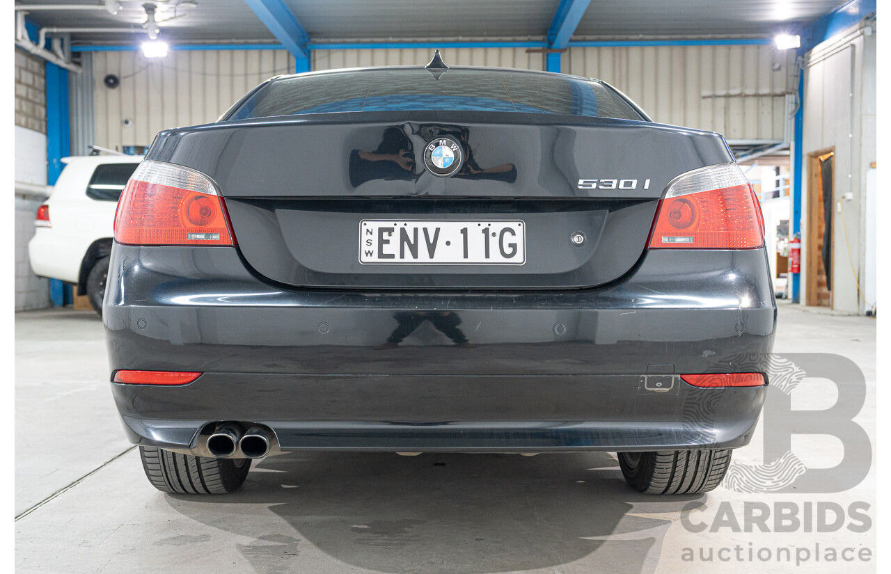08/2006 BMW 530i E60 MY06 UPGRADE 4d Sedan Black Sapphire Metallic 3.0L