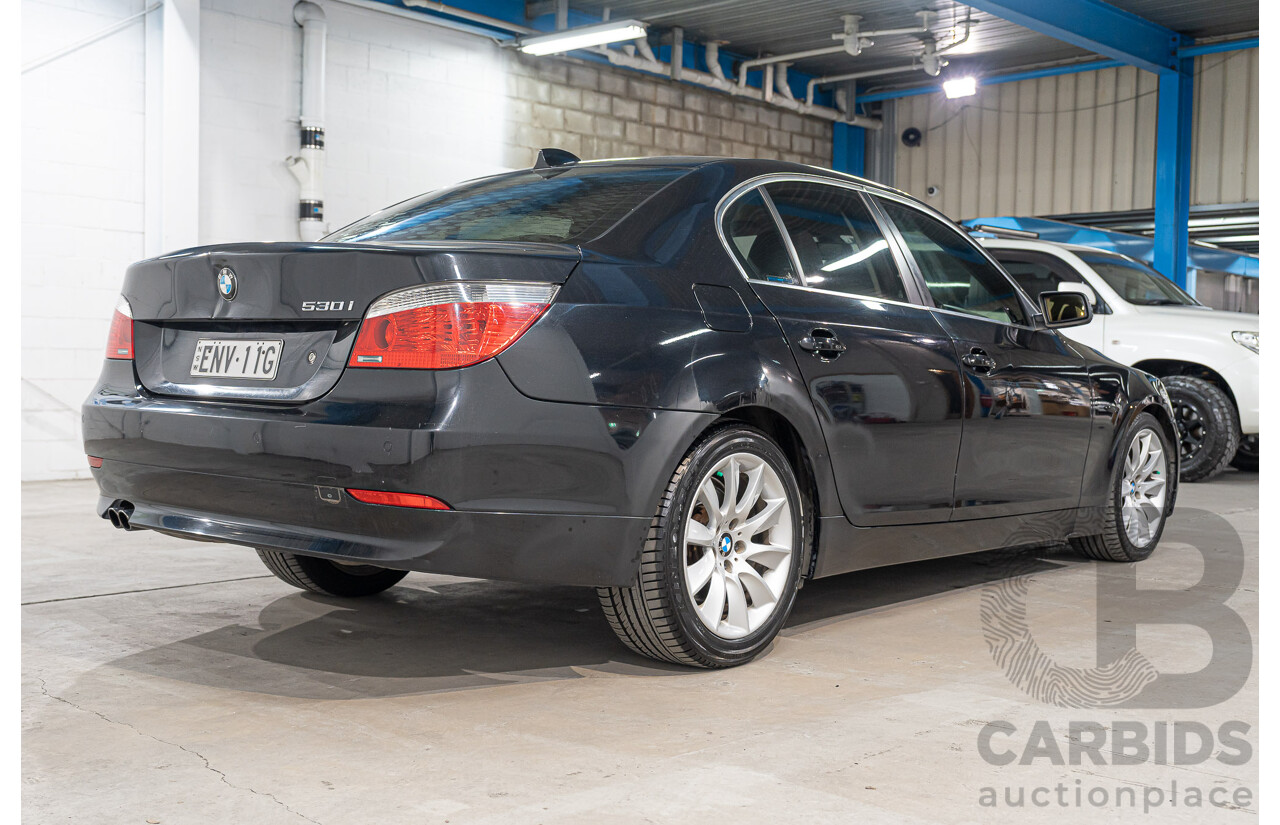 08/2006 BMW 530i E60 MY06 UPGRADE 4d Sedan Black Sapphire Metallic 3.0L