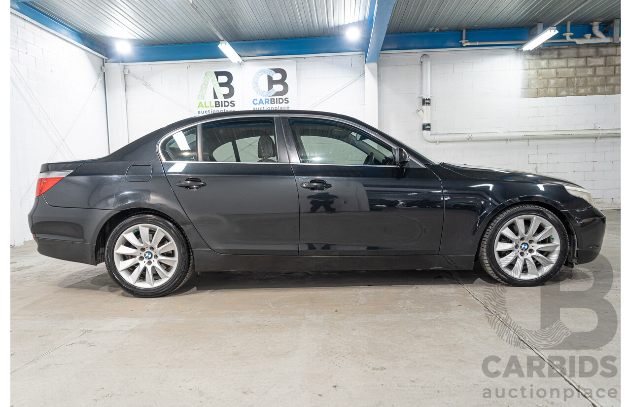 08/2006 BMW 530i E60 MY06 UPGRADE 4d Sedan Black Sapphire Metallic 3.0L