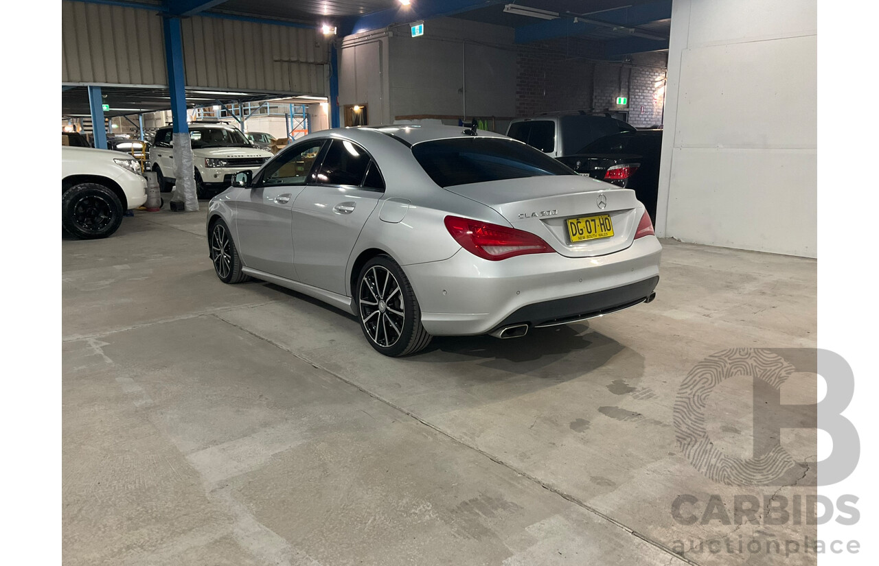 08/2015 Mercedes-Benz CLA 200 117 MY15 4d Coupe Polar Silver Metallic Turbo 1.6L