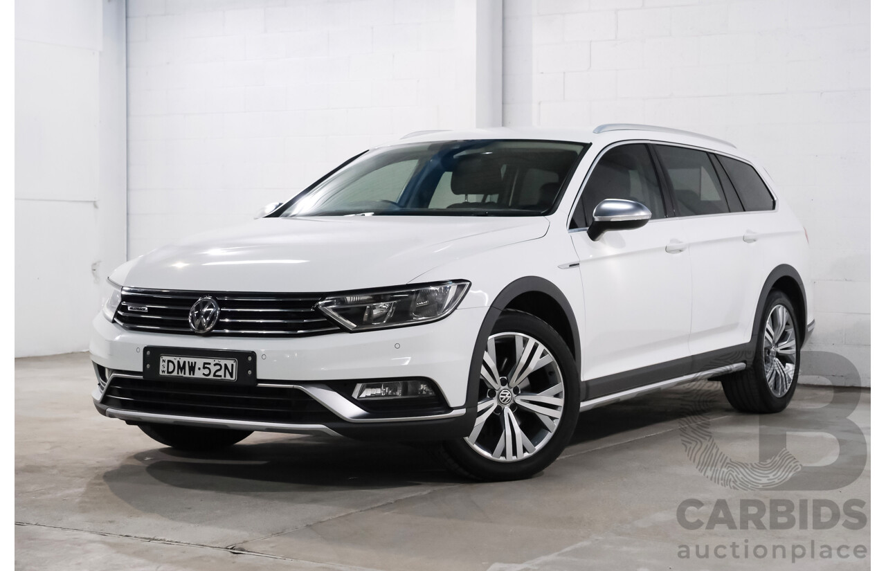 6/2018 Volkswagen Passat Alltrack 140 TDI (AWD) 3C MY18.5 4d Wagon Pure White Turbo Diesel 2.0L