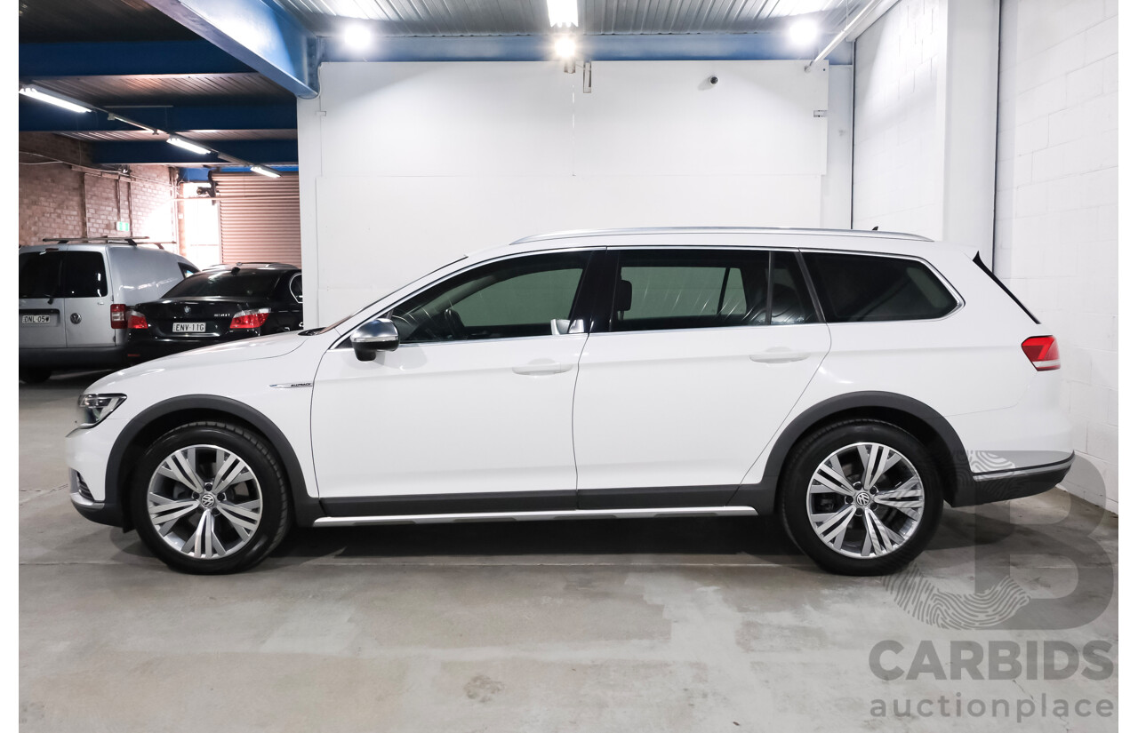 6/2018 Volkswagen Passat Alltrack 140 TDI (AWD) 3C MY18.5 4d Wagon Pure White Turbo Diesel 2.0L
