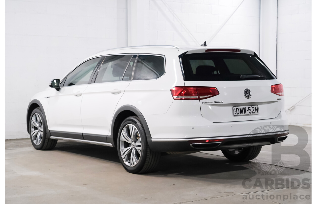 6/2018 Volkswagen Passat Alltrack 140 TDI (AWD) 3C MY18.5 4d Wagon Pure White Turbo Diesel 2.0L