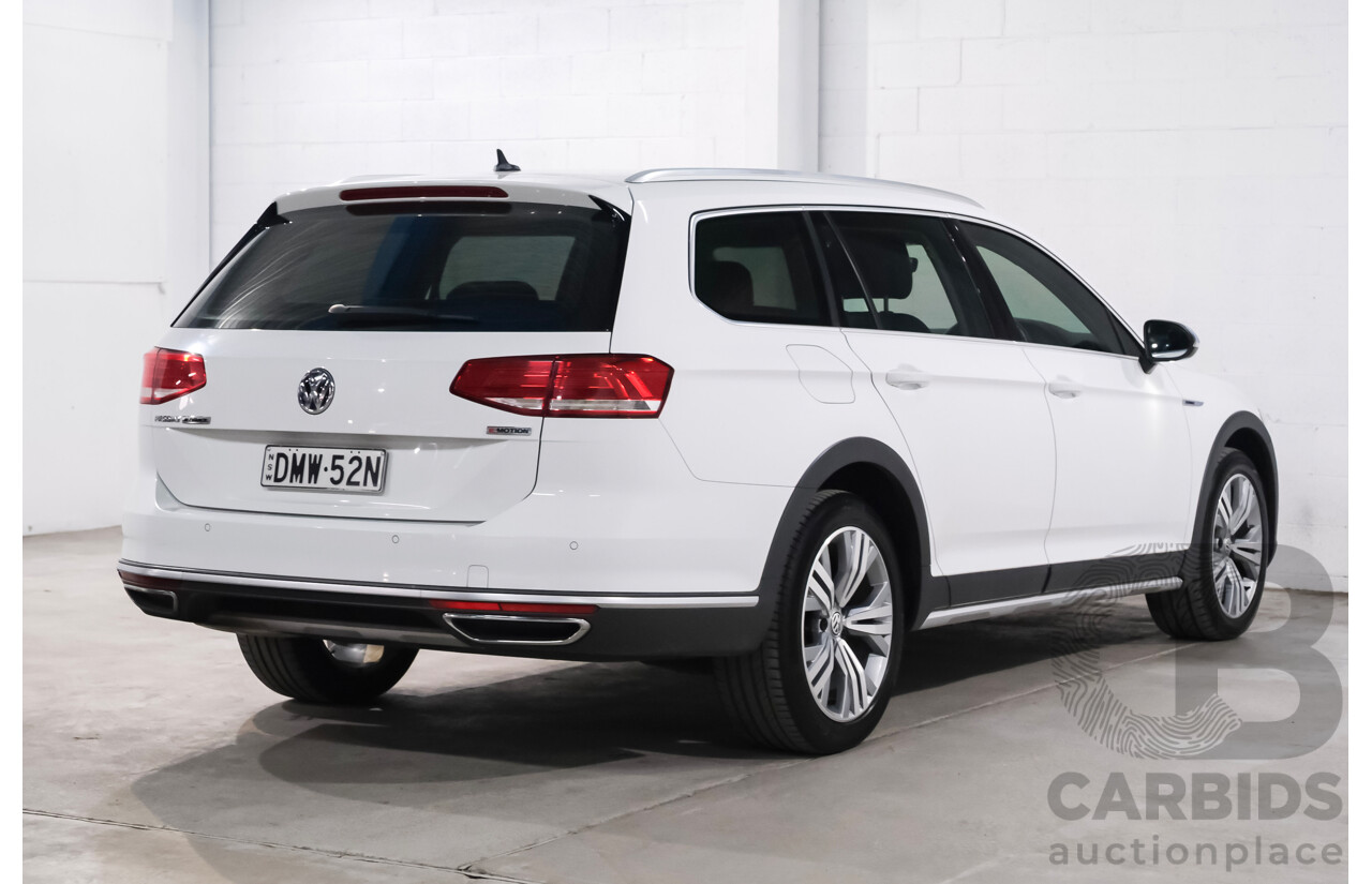 6/2018 Volkswagen Passat Alltrack 140 TDI (AWD) 3C MY18.5 4d Wagon Pure White Turbo Diesel 2.0L