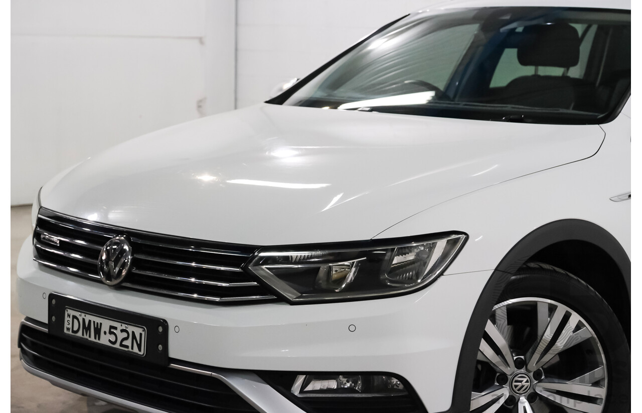 6/2018 Volkswagen Passat Alltrack 140 TDI (AWD) 3C MY18.5 4d Wagon Pure White Turbo Diesel 2.0L