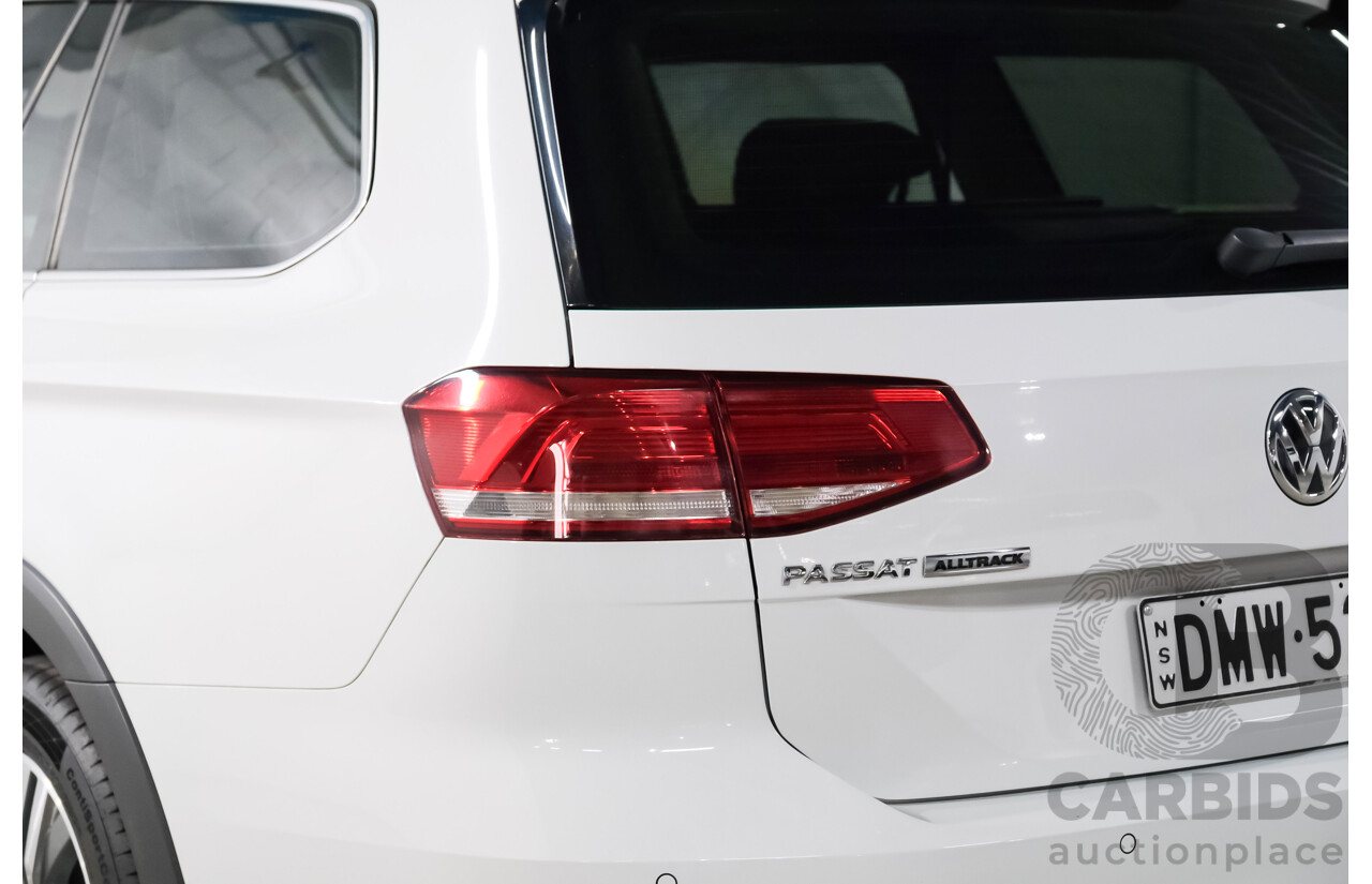 6/2018 Volkswagen Passat Alltrack 140 TDI (AWD) 3C MY18.5 4d Wagon Pure White Turbo Diesel 2.0L
