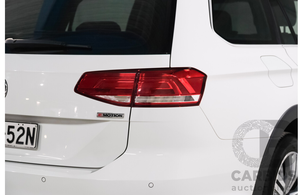 6/2018 Volkswagen Passat Alltrack 140 TDI (AWD) 3C MY18.5 4d Wagon Pure White Turbo Diesel 2.0L