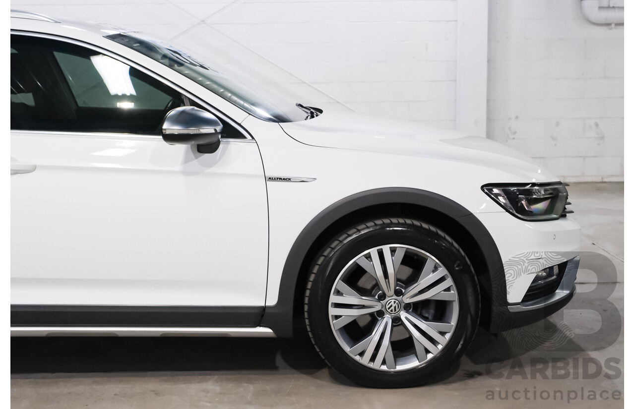 6/2018 Volkswagen Passat Alltrack 140 TDI (AWD) 3C MY18.5 4d Wagon Pure White Turbo Diesel 2.0L