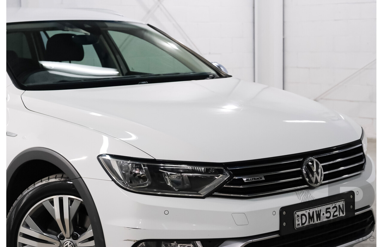 6/2018 Volkswagen Passat Alltrack 140 TDI (AWD) 3C MY18.5 4d Wagon Pure White Turbo Diesel 2.0L