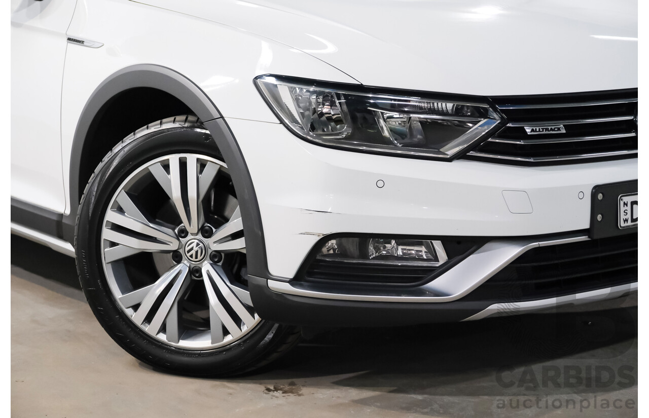 6/2018 Volkswagen Passat Alltrack 140 TDI (AWD) 3C MY18.5 4d Wagon Pure White Turbo Diesel 2.0L