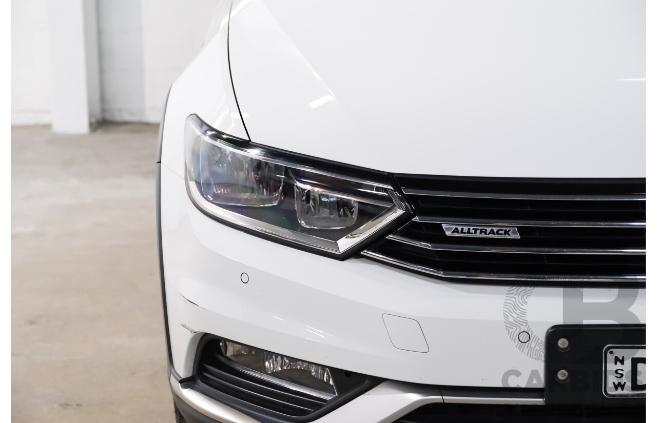 6/2018 Volkswagen Passat Alltrack 140 TDI (AWD) 3C MY18.5 4d Wagon Pure White Turbo Diesel 2.0L