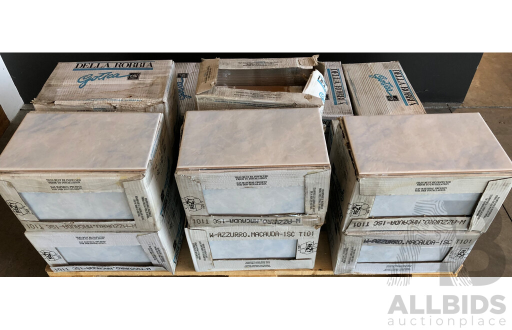 Azzuro Macauda Gloss Italian 200mm X 333mm Ceramic Wall Tiles - 27.0m2 - Brand New - ORP $1755.00