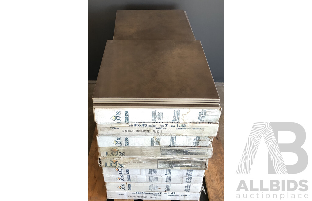 Lux 450mm X 450mm Porcelain Floor & Wall Tiles - 26.98m2 - Brand New - ORP $1753.70