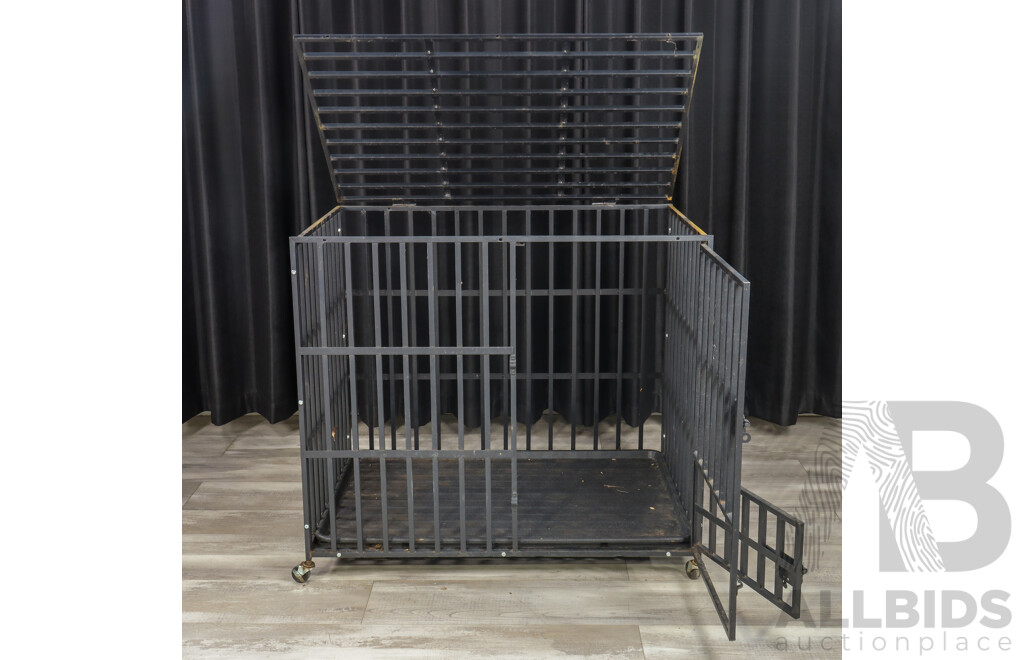 Three Door Metal Cage on Castors