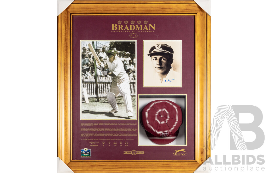 Limited Edition Sir Donald Bradman St George DCC Cap Presentation, No. 72/200