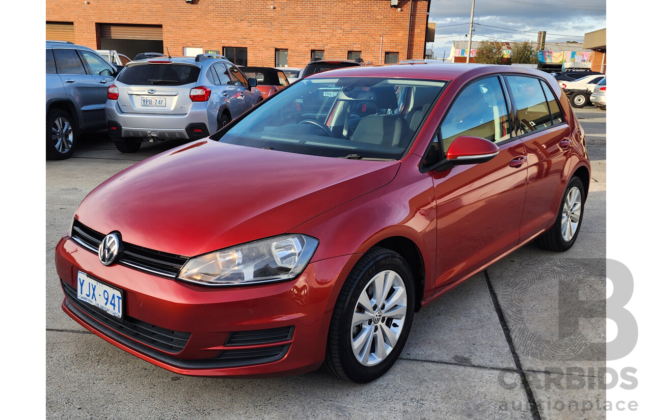 04/2014 Volkswagen Golf 90 TSI Comfortline AU MY14 5d Hatchback Red 1.4L