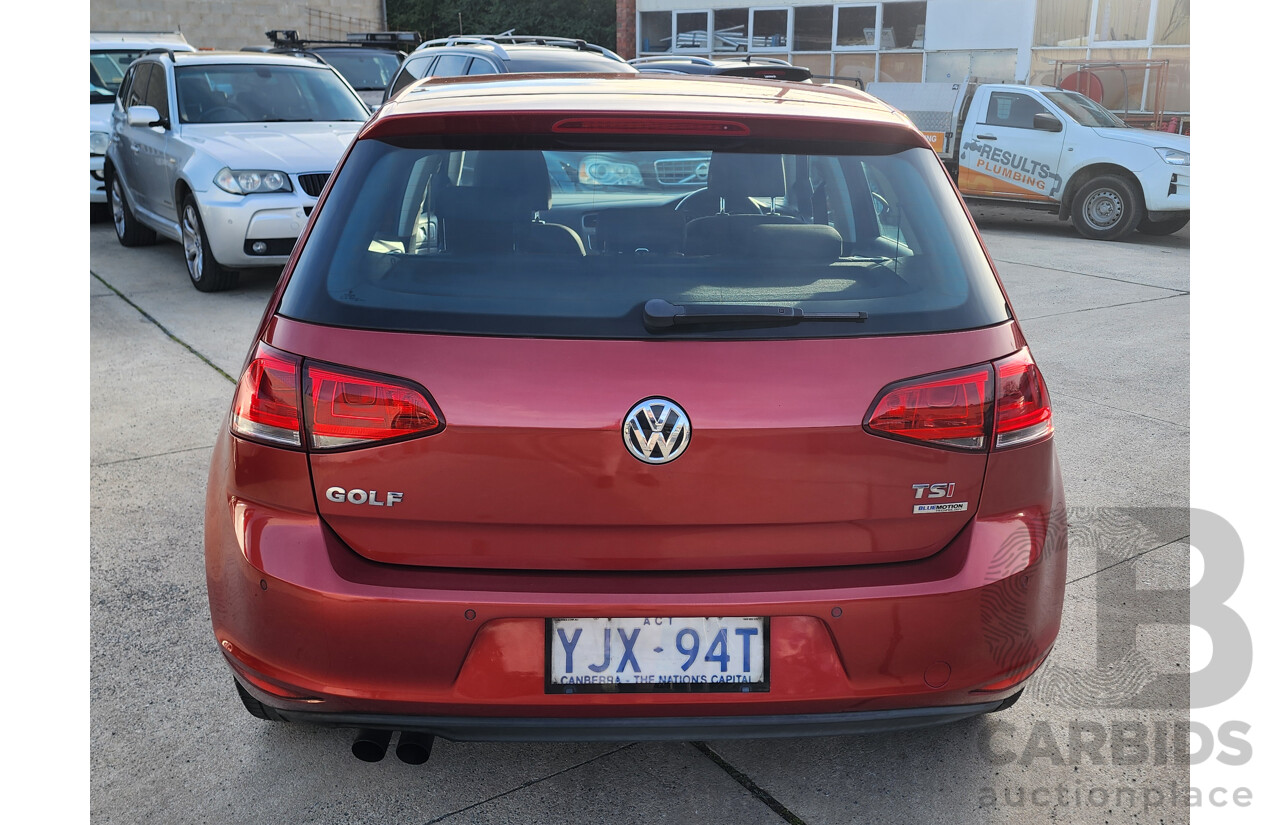 04/2014 Volkswagen Golf 90 TSI Comfortline AU MY14 5d Hatchback Red 1.4L