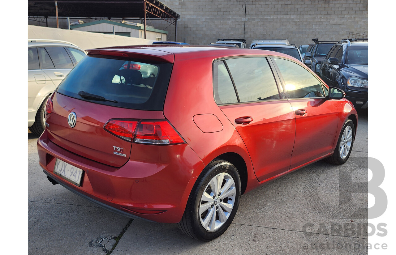 04/2014 Volkswagen Golf 90 TSI Comfortline AU MY14 5d Hatchback Red 1.4L