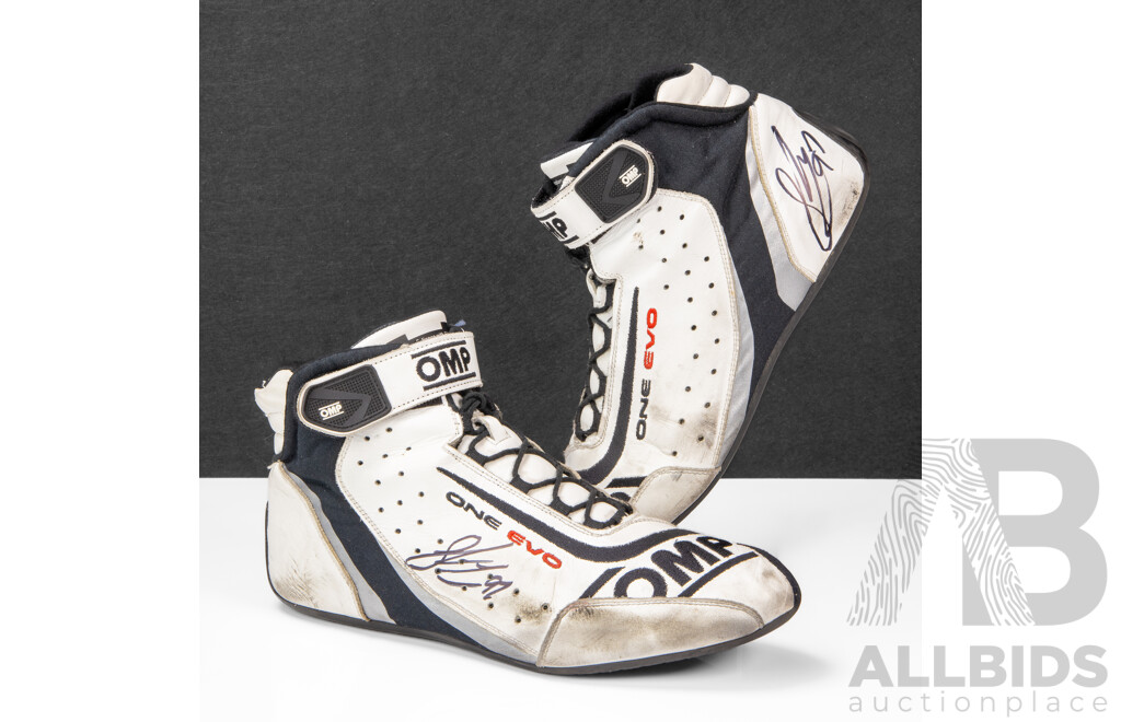 Shane Van Gisbergen Signed OMP One Evo Race Worn Shoes - 2023 Albert Park Season Opening Win