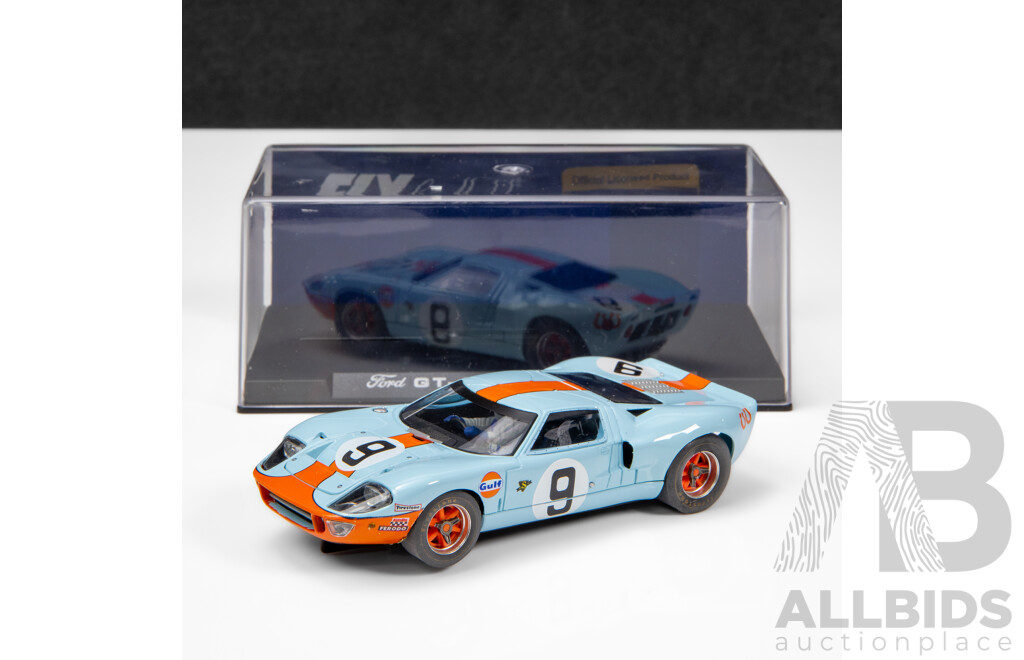 Fly Car Model 1968 Ford GT-40 24Hr LeMans Winner Rodriguez / Bianchi Gulf Livery #9 1:32 Scale Slot Car