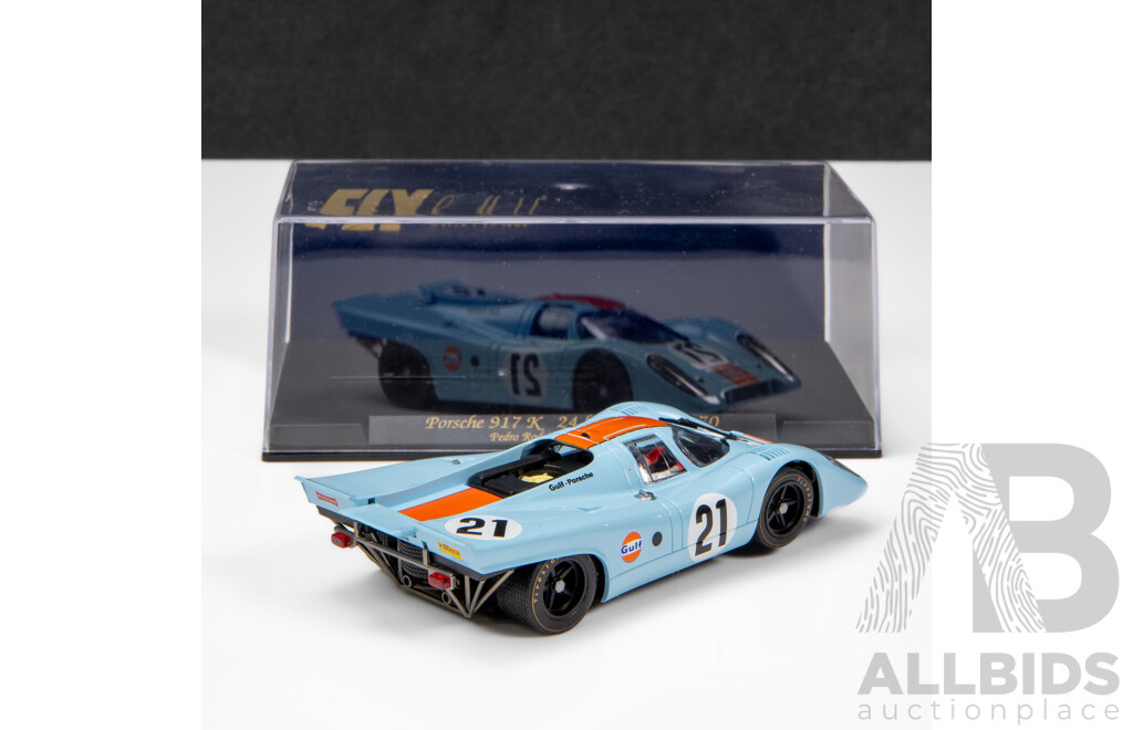 Fly Car Model 1970 Porsche 917K 24Hr LeMans Pedro Rodriguez Gulf Livery #21 1:32 Scale Slot Car