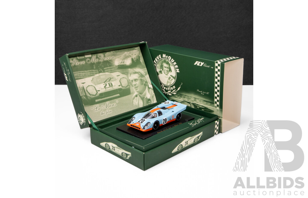 Fly Classic 1970 Porsche 917K 24Hr LeMans Steve McQueen #20 1:32 Scale Slot Car in Presentation Box