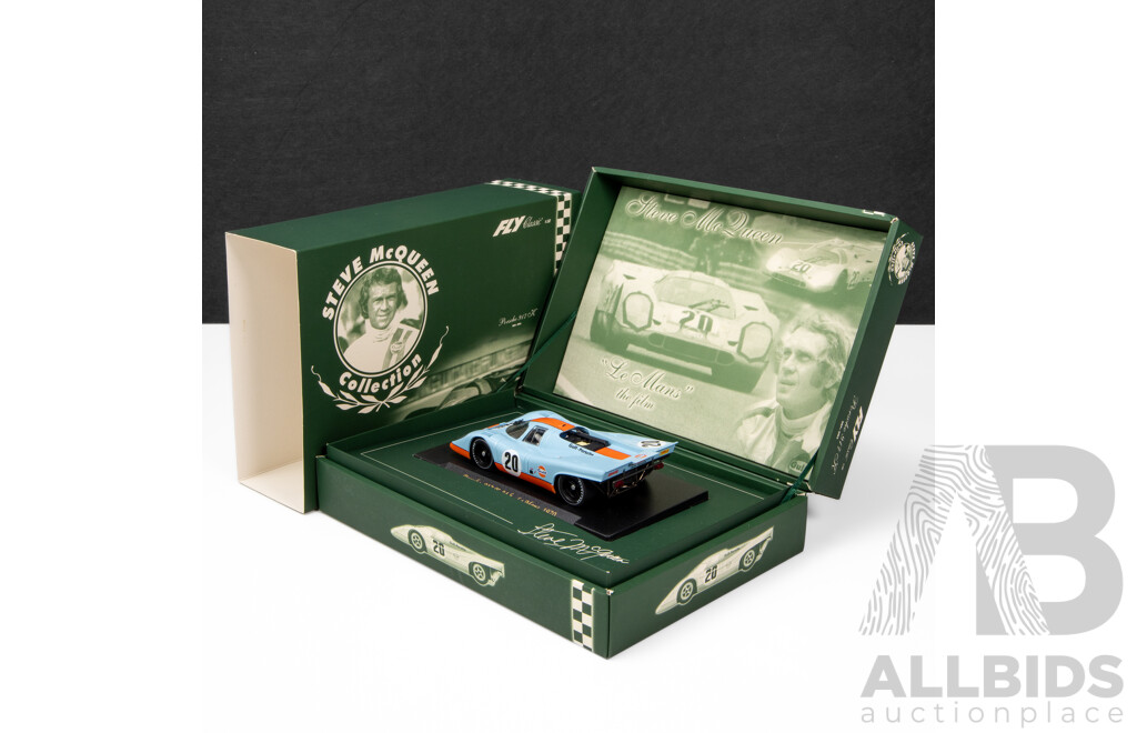 Fly Classic 1970 Porsche 917K 24Hr LeMans Steve McQueen #20 1:32 Scale Slot Car in Presentation Box